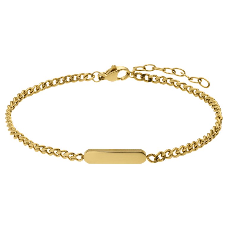 Edelstahl goldbeschichtetes Rechteck-Armband