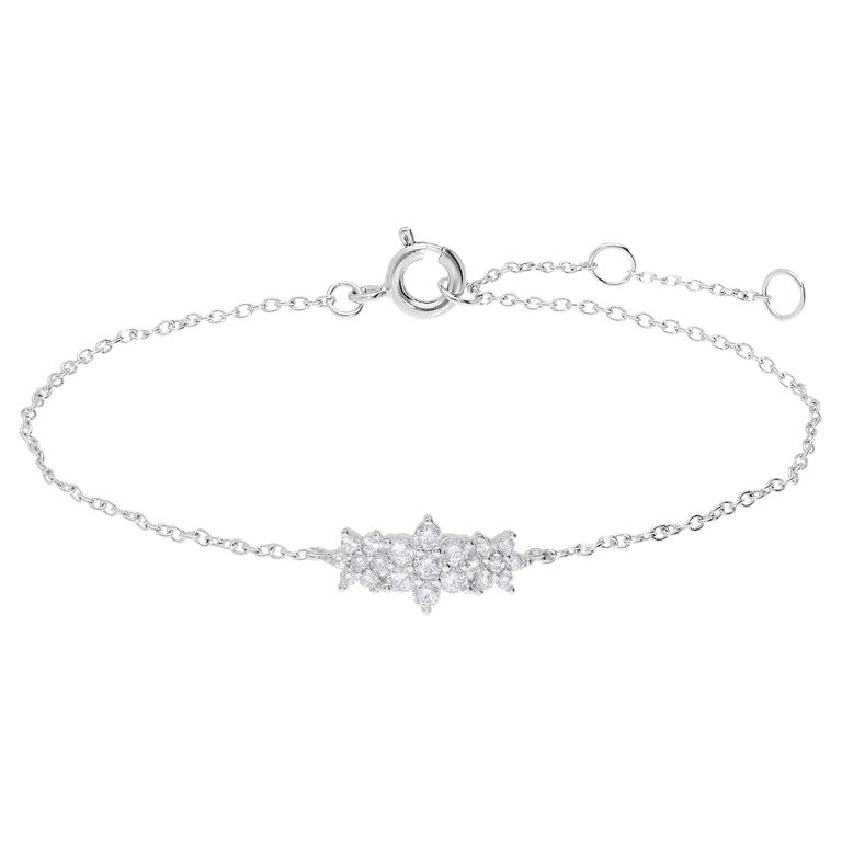 Silbernes Fantasiearmband mit Zirkonia für Damen