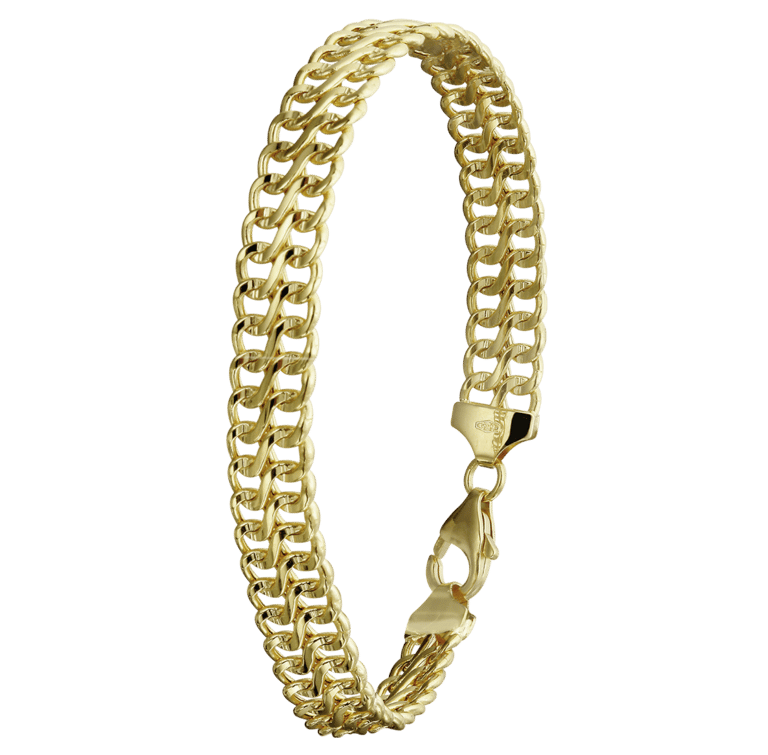 14 Karaat geelgouden armband gourmet