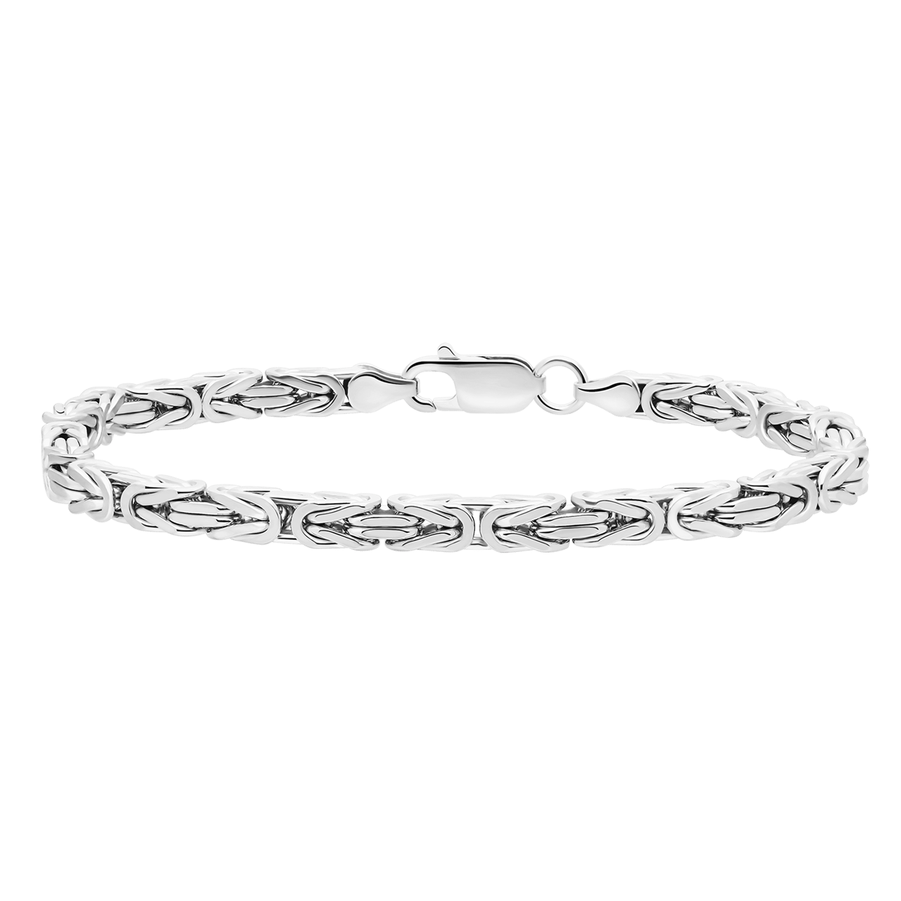 Gerecycled zilveren herenarmband koningsschakel. | Lucardi-NL