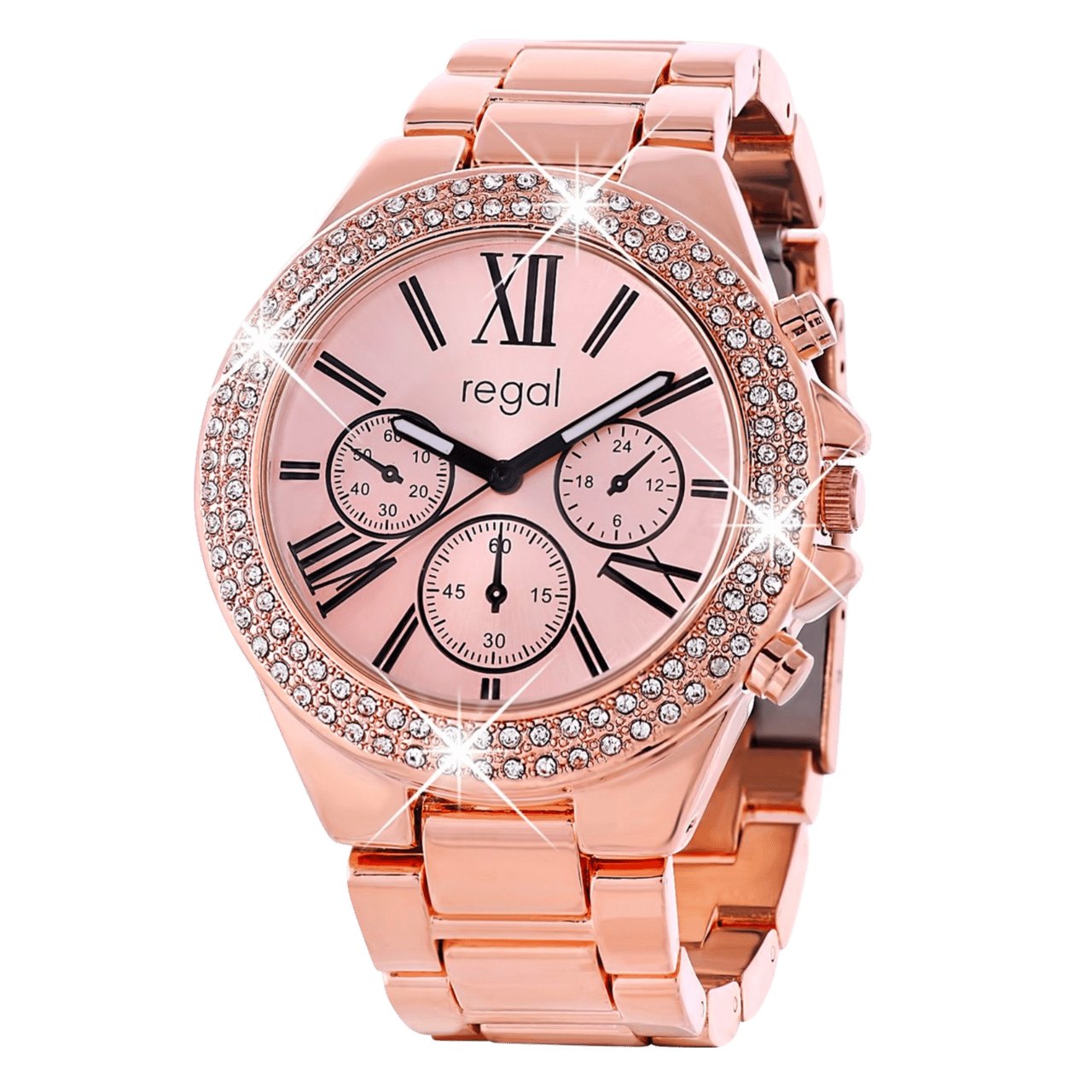 Regal horloge rosekleurige band R7074R 062 Lucardi BE