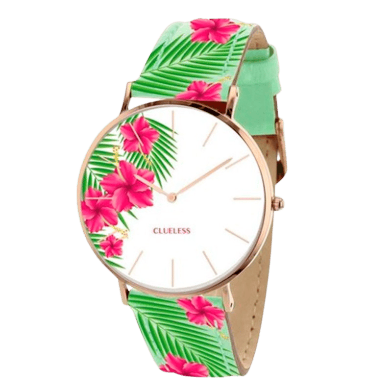 Clueless horloge met multicolor leren band Lucardi NL