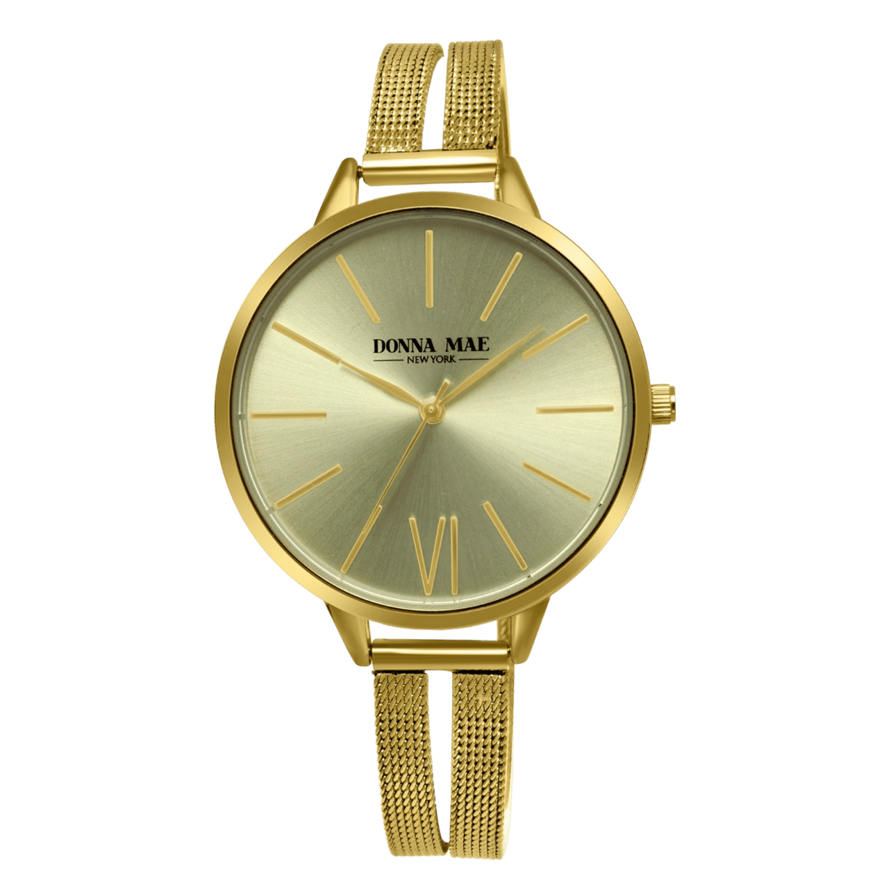 Donna Mae Dames Horloge Goudkleurig Lucardi BE