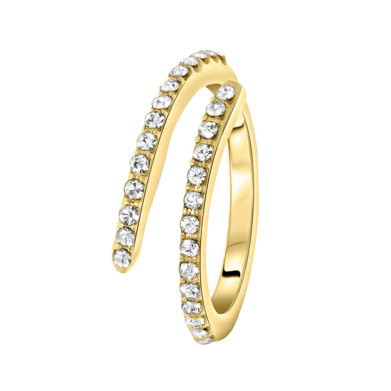 ring oorbellen met steentjes