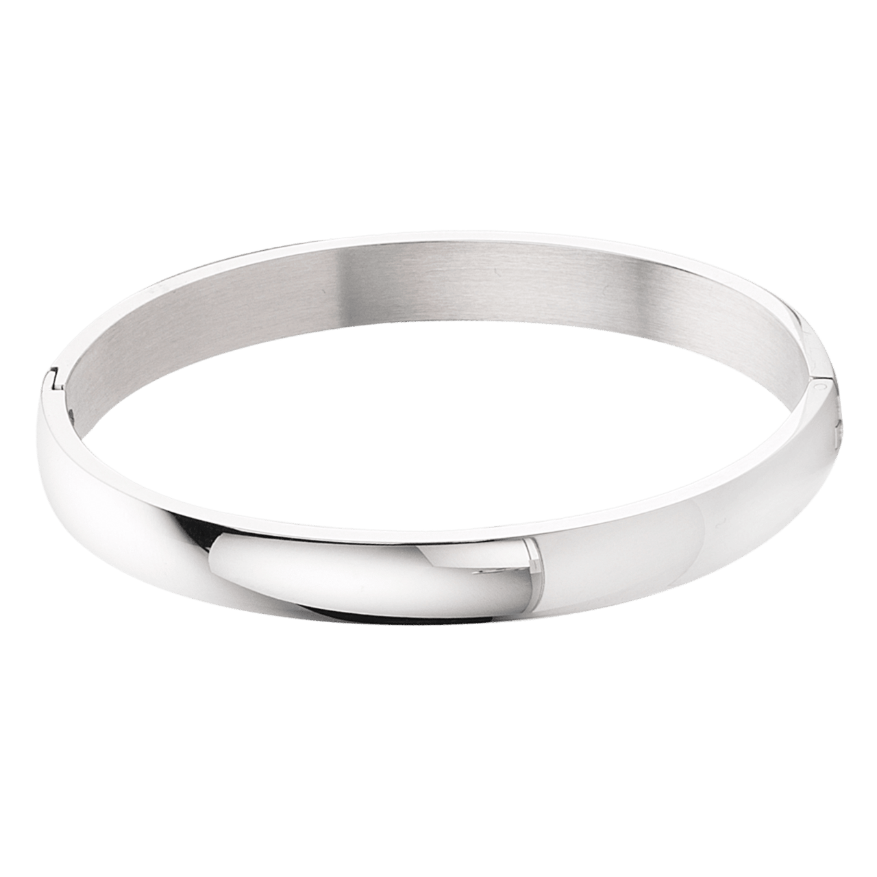 Zilveren armband bangle mat/glans | -NL