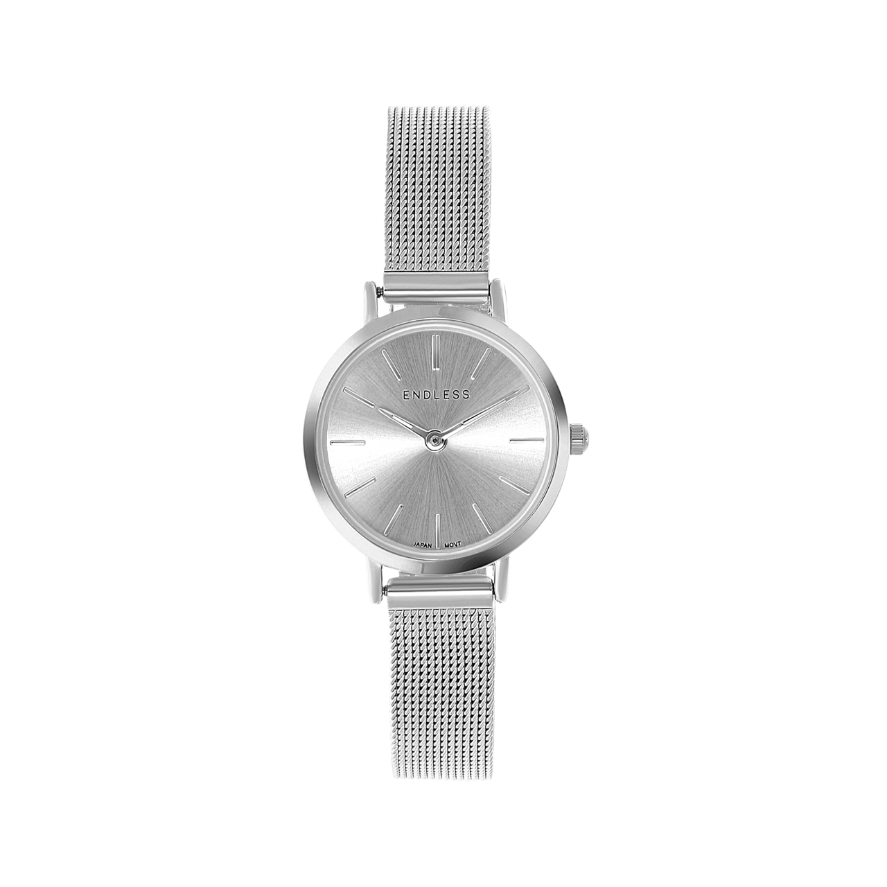 Endless horloge met zilverkleurige mesh band Lucardi NL