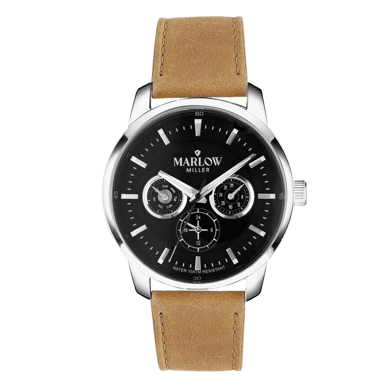 Marlow Miller chronograaf horloge met leren band Lucardi NL