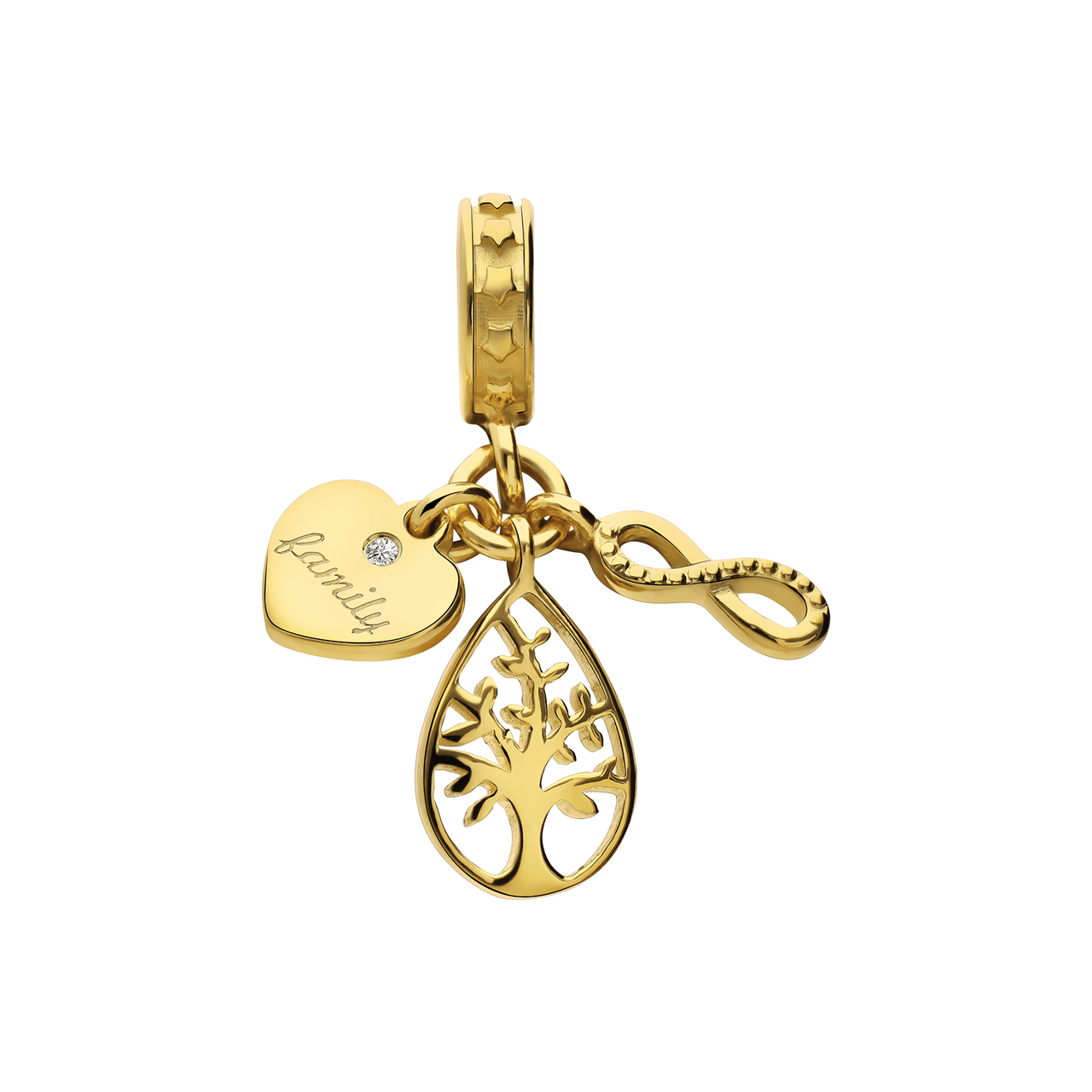 Zilveren Goldplated Bedel Tree Of Life Infinity En Hart Lucardi NL