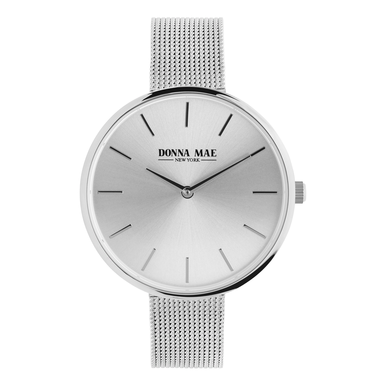 Donna Mae horloge mesh band zilverkleurig Lucardi BE