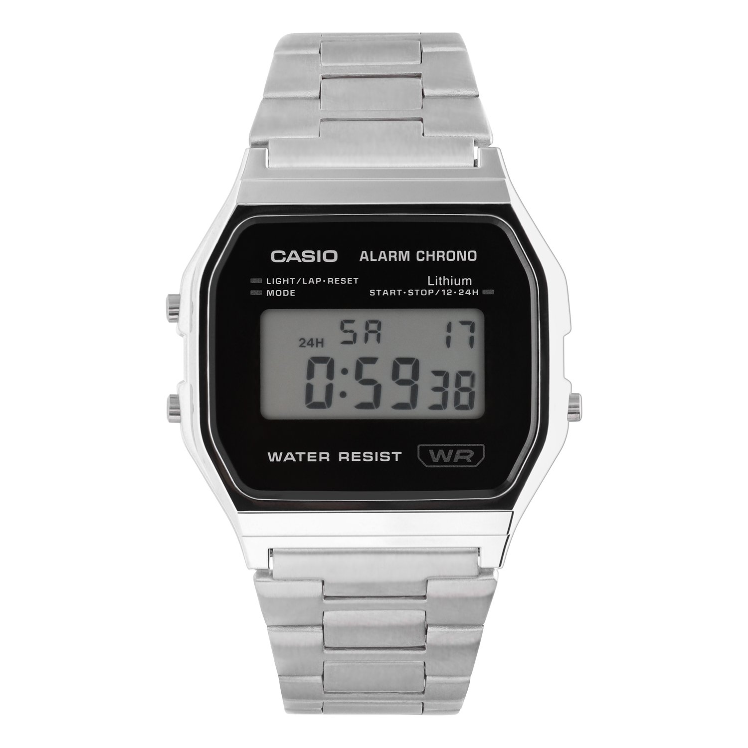 Casio Retro Digitaal Horloge Zilverkleurig A158WEA-1EF