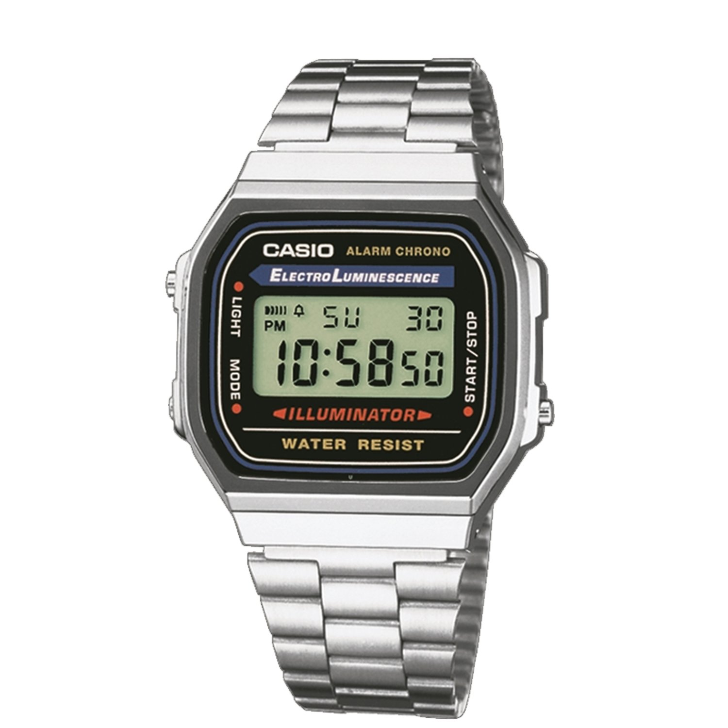 Casio Retro Digitaal Horloge Zilverkleurig A168WA-1YES