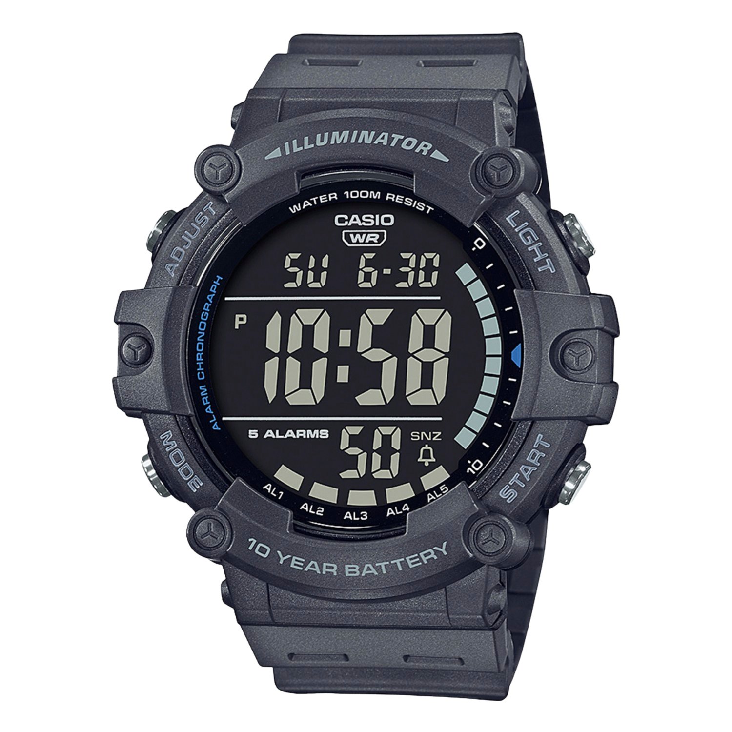 Casio Digitaal Heren Horloge Blauw Resin AE-1500WH-8BVEF