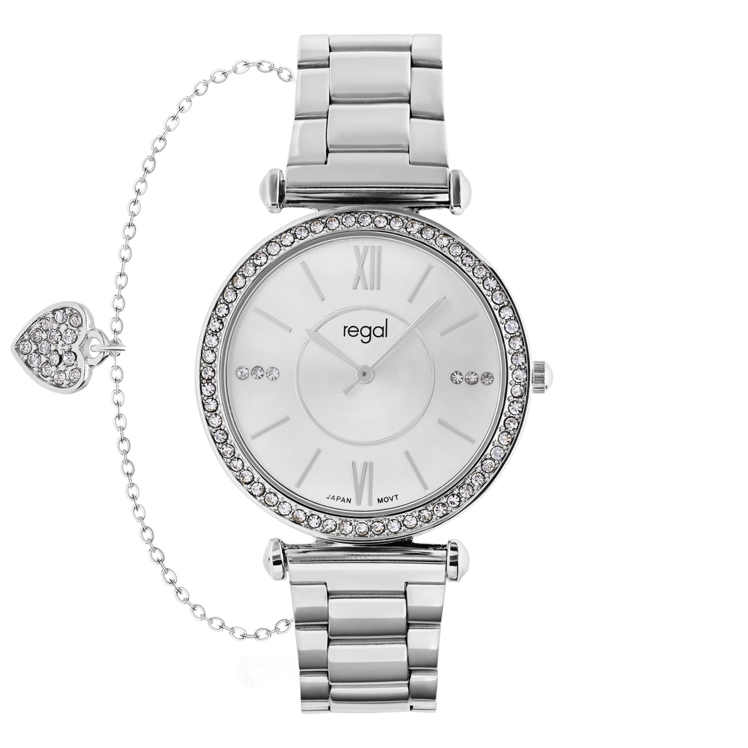 Regal Cadeau Set Dames Horloge Zilverkleurig met gratis armband