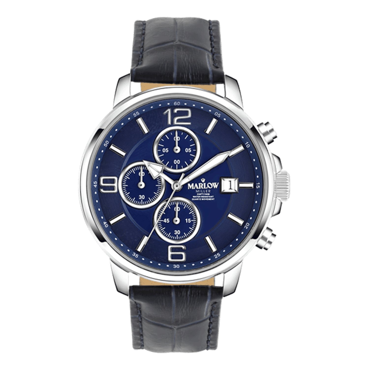 Marlow Miller chronograaf horloge met leren band