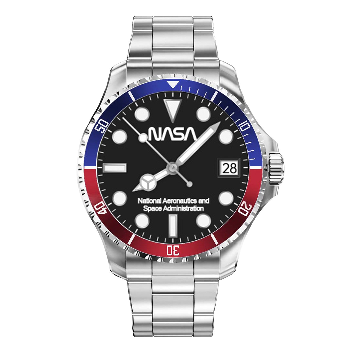 Nasa Smartwatch Digitaal Horloge Blauw-rood BNA30073-004