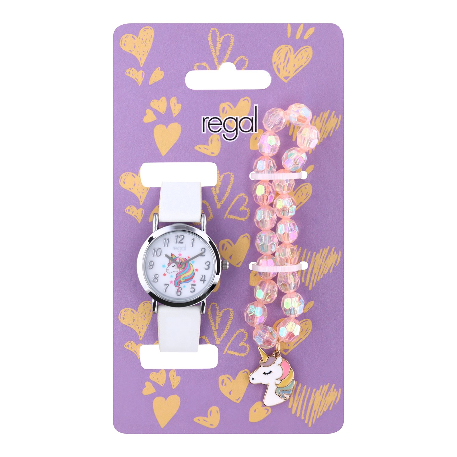 Regal kinder horloge unicorn set