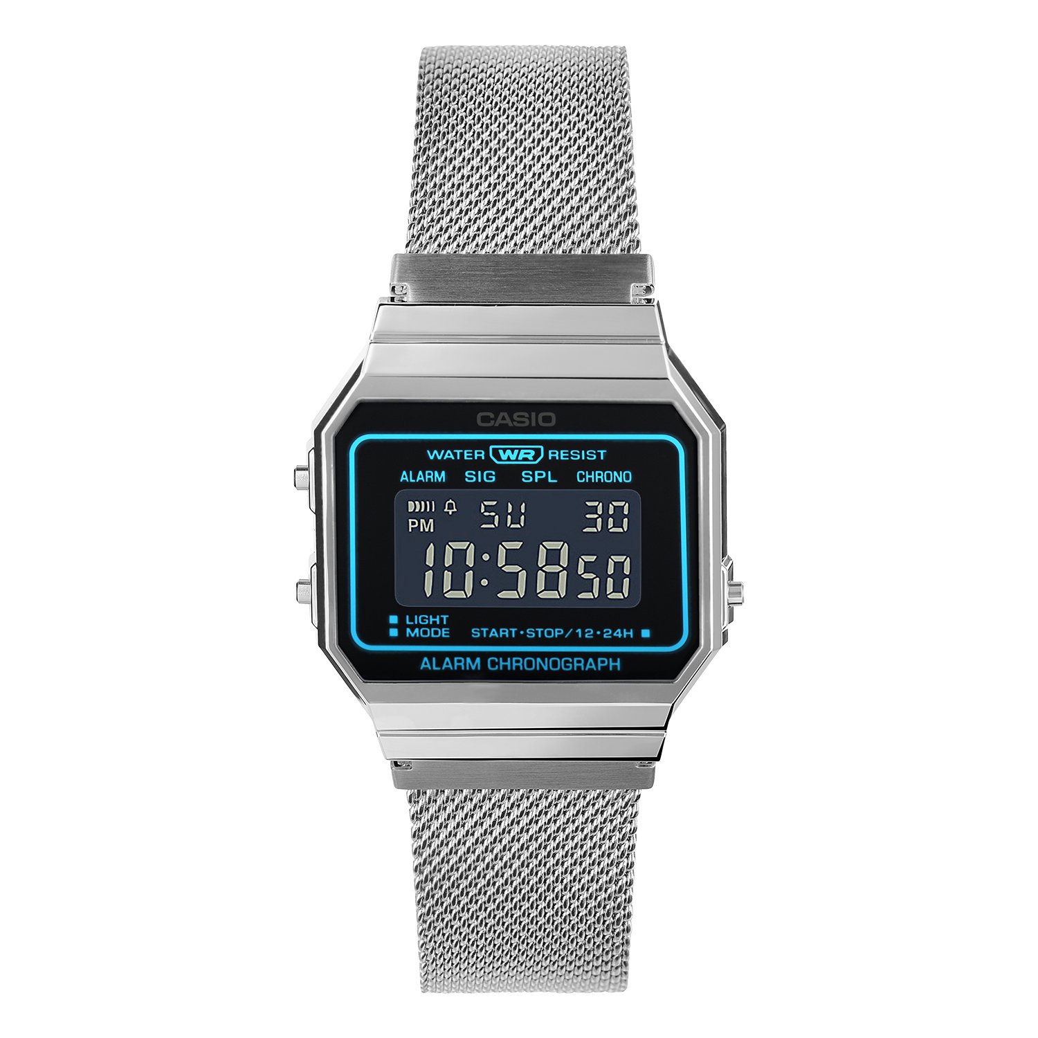 Casio Digitaal Horloge Zilverkleurig A700WEMS-1BEF