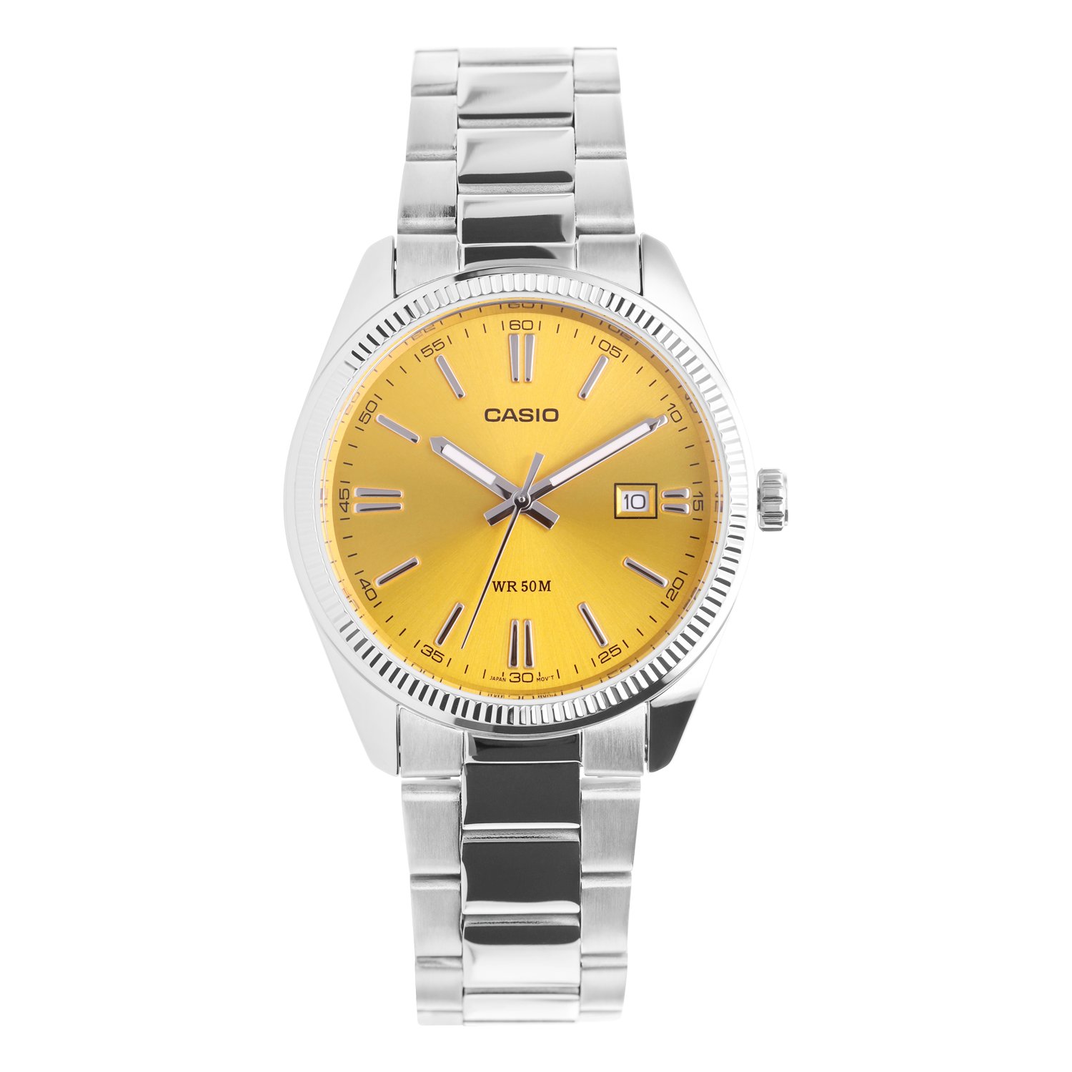 Casio horloge oranje wijzerplaat MTP-1302PD-9AVEF