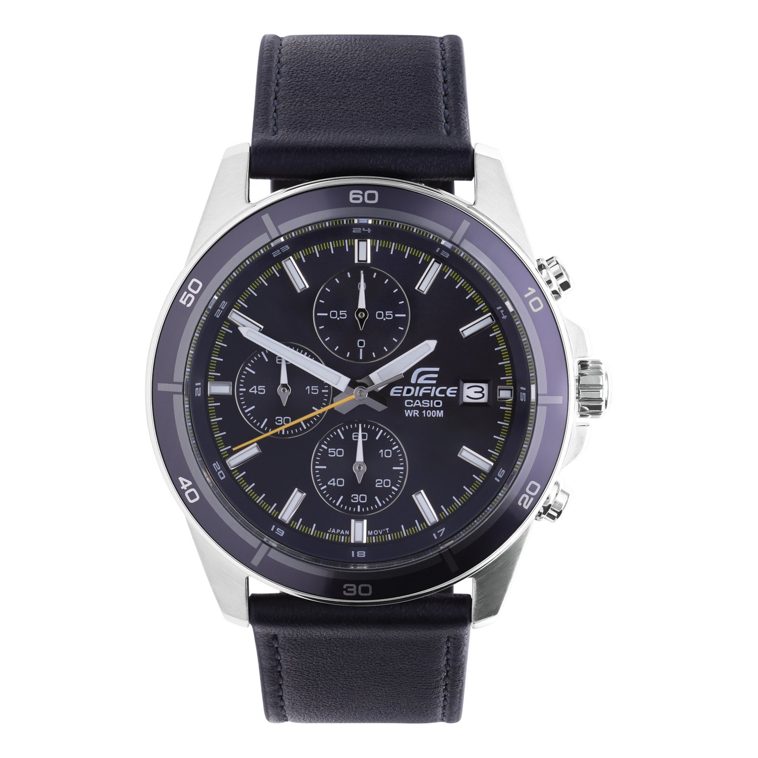 Edifice horloge leren band zwart EFR-526L-2CVUEF