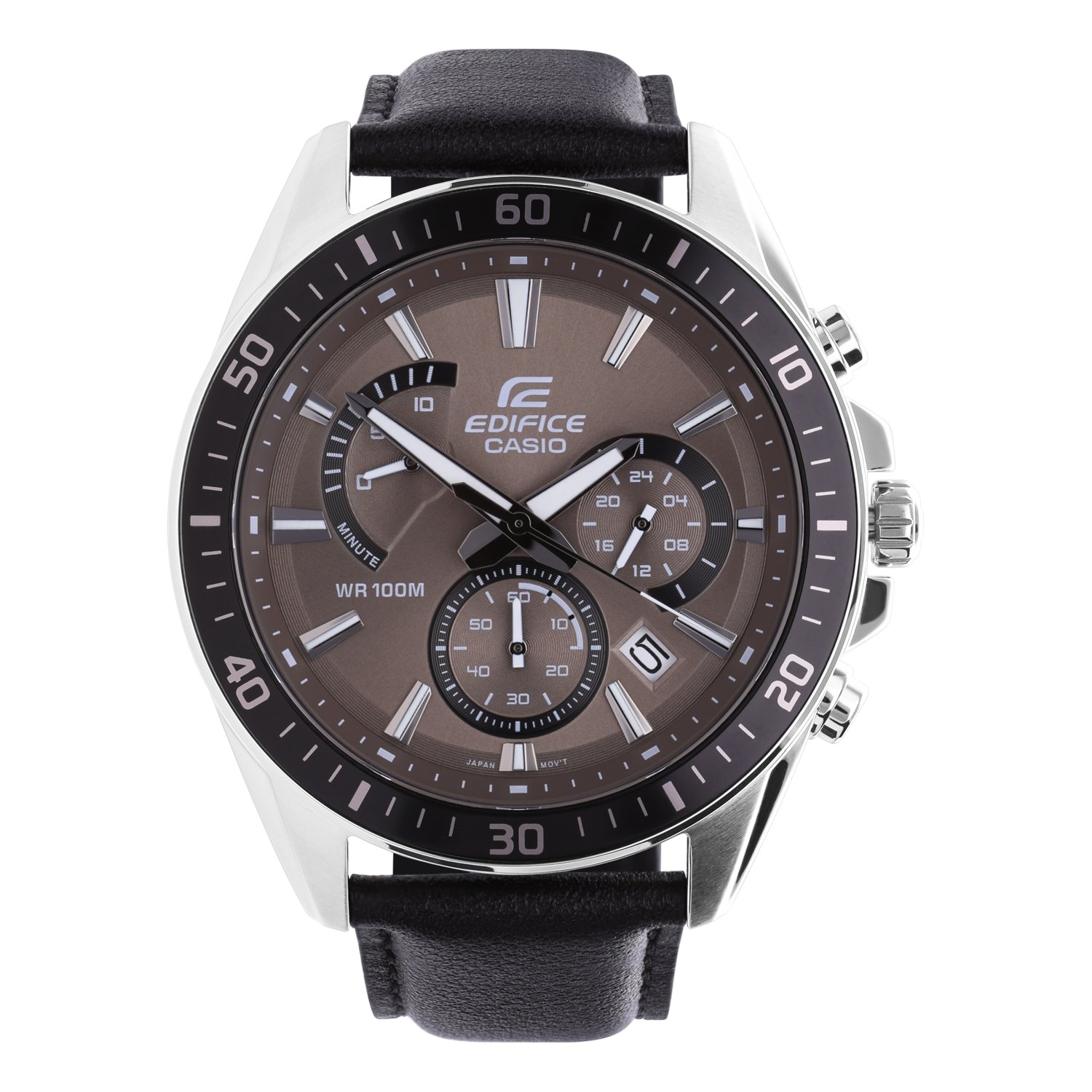 Edifice horloge leren band zwart EFR-552L-5AVUEF