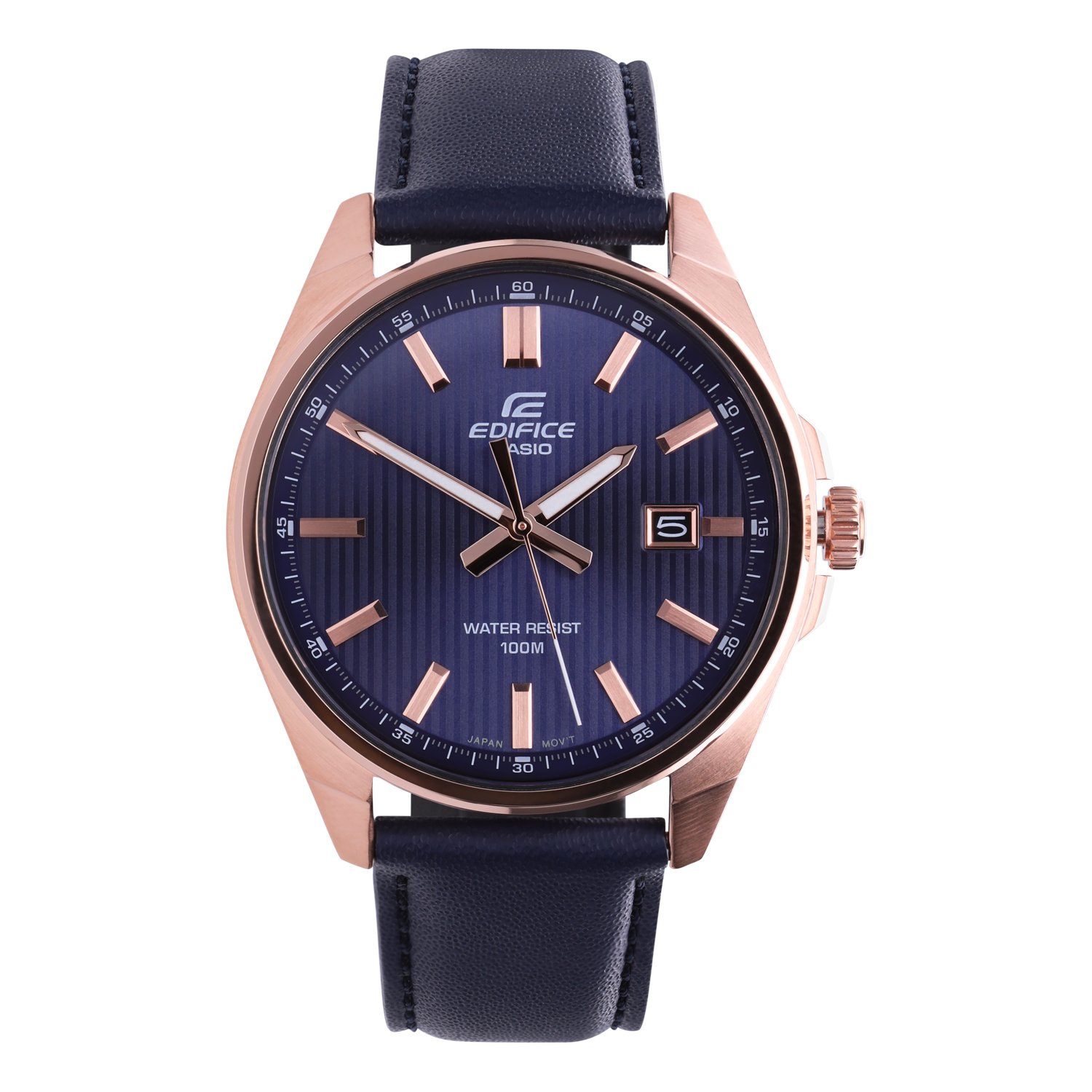 Edifice rosé horloge leer blauw EFV-150CL-2AVUEF