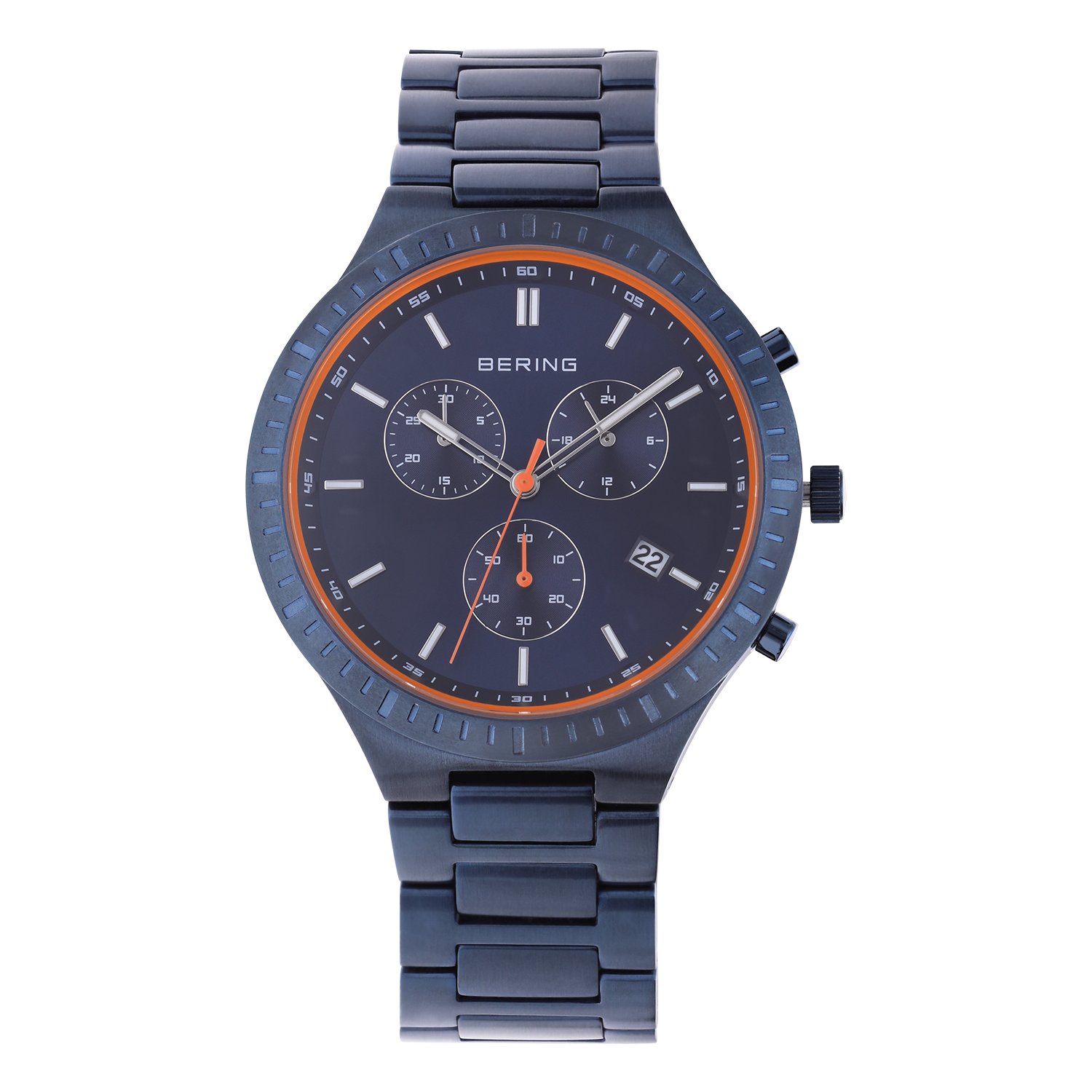 Bering horloge titanium blauw 11743-797