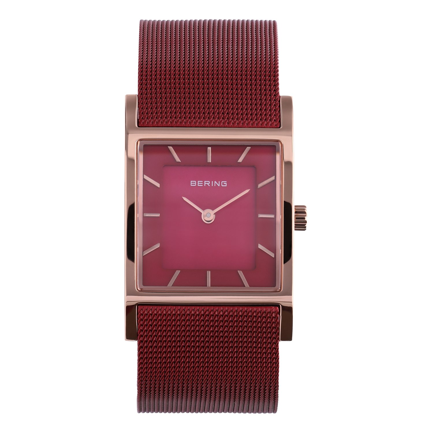 Bering horloge met mesh band rood 10426-363-S