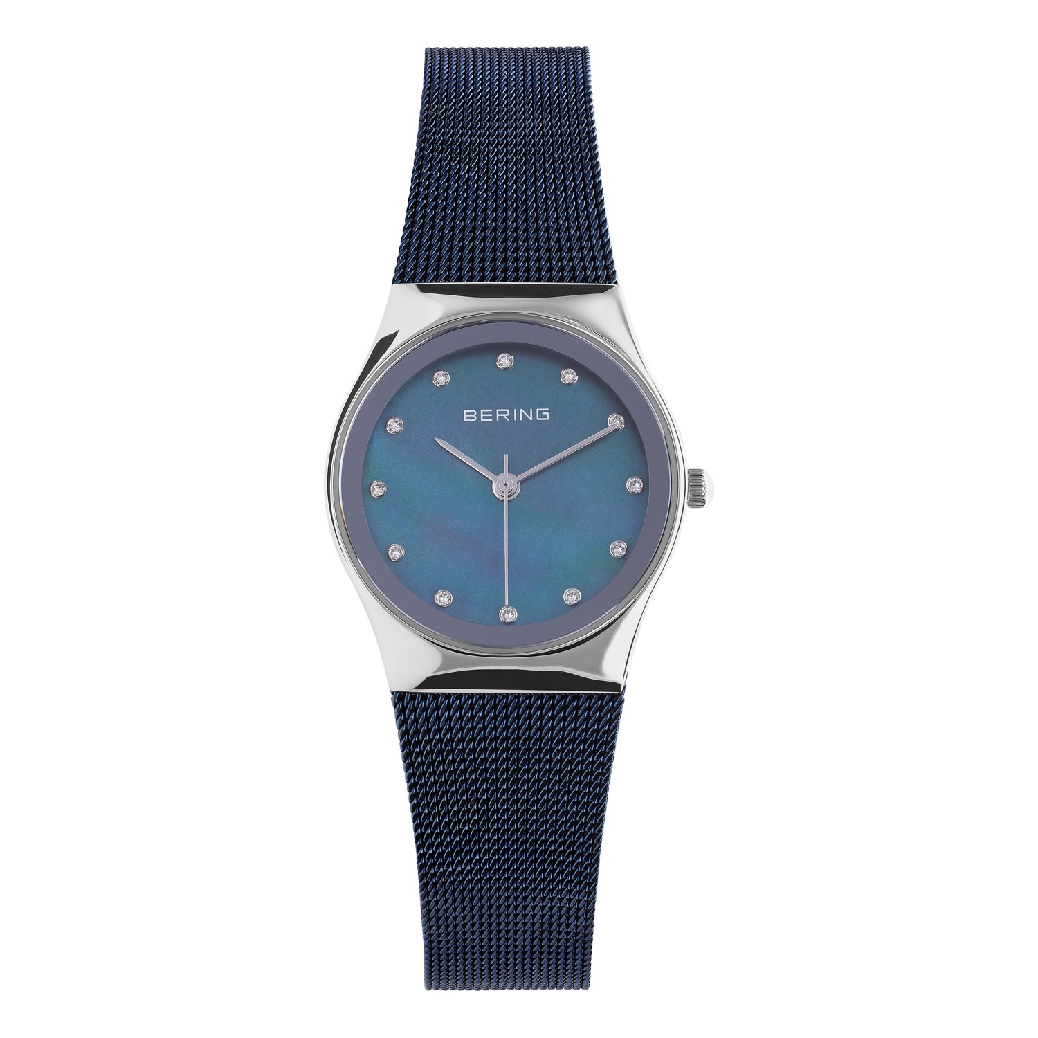 Bering horloge met mesh band blauw 12927-307