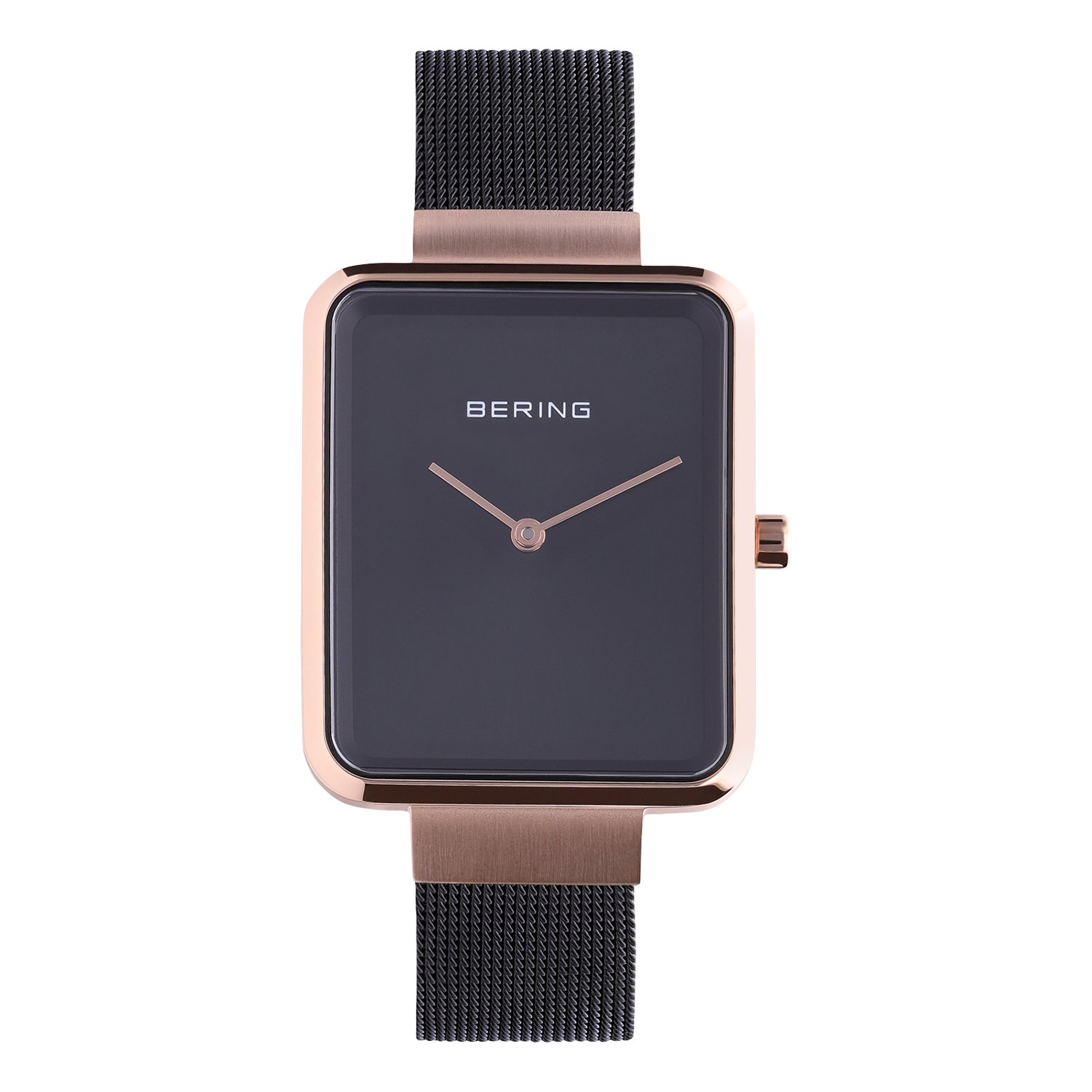 Bering horloge met mesh band zwart 14528-166