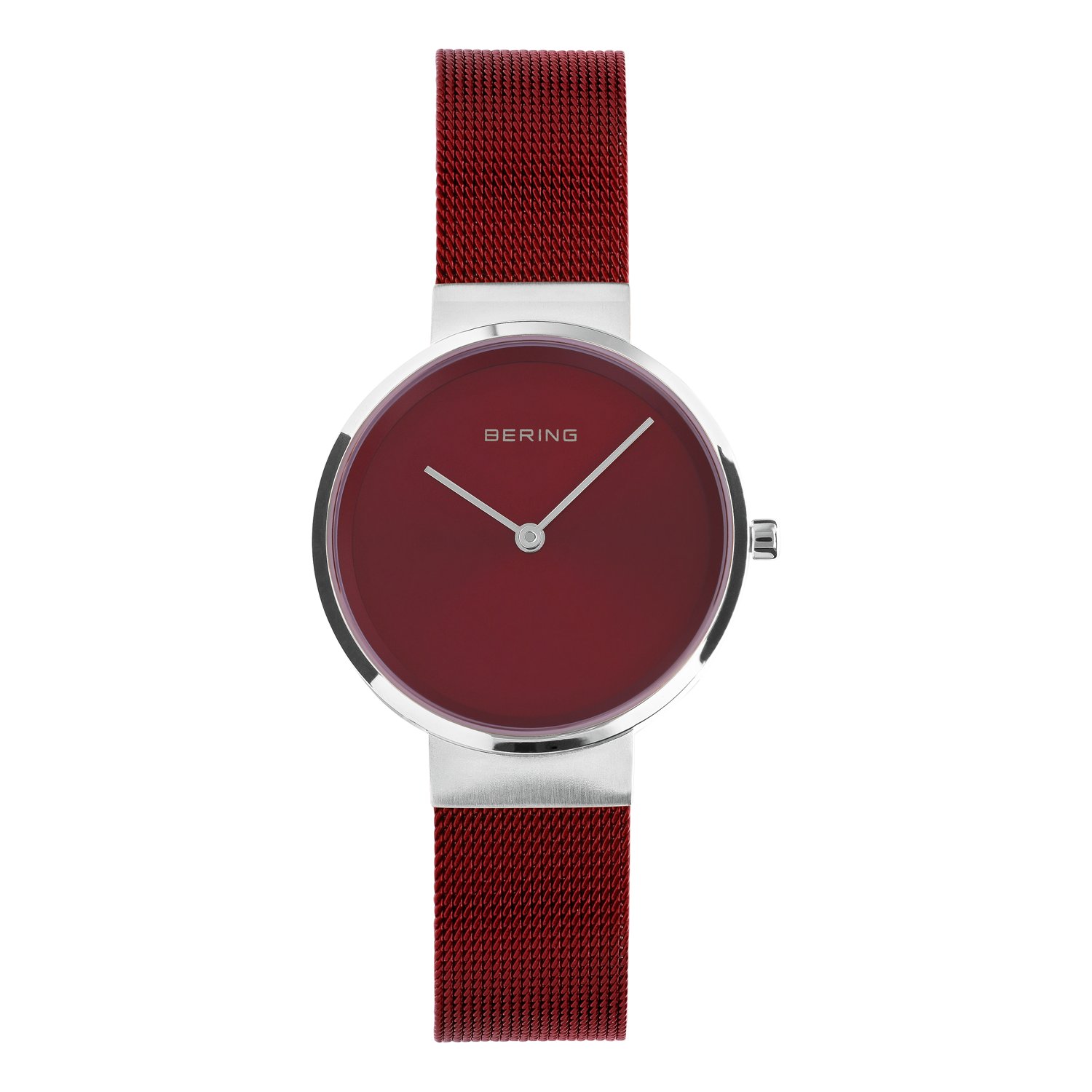 Bering horloge met mesh band rood 14531-303