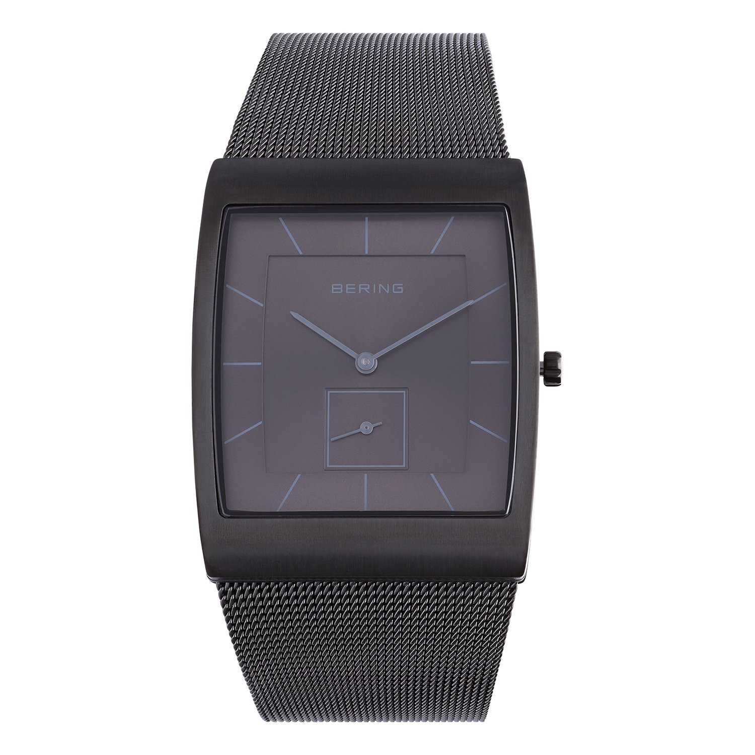 Bering horloge met mesh band grijs 16033-377