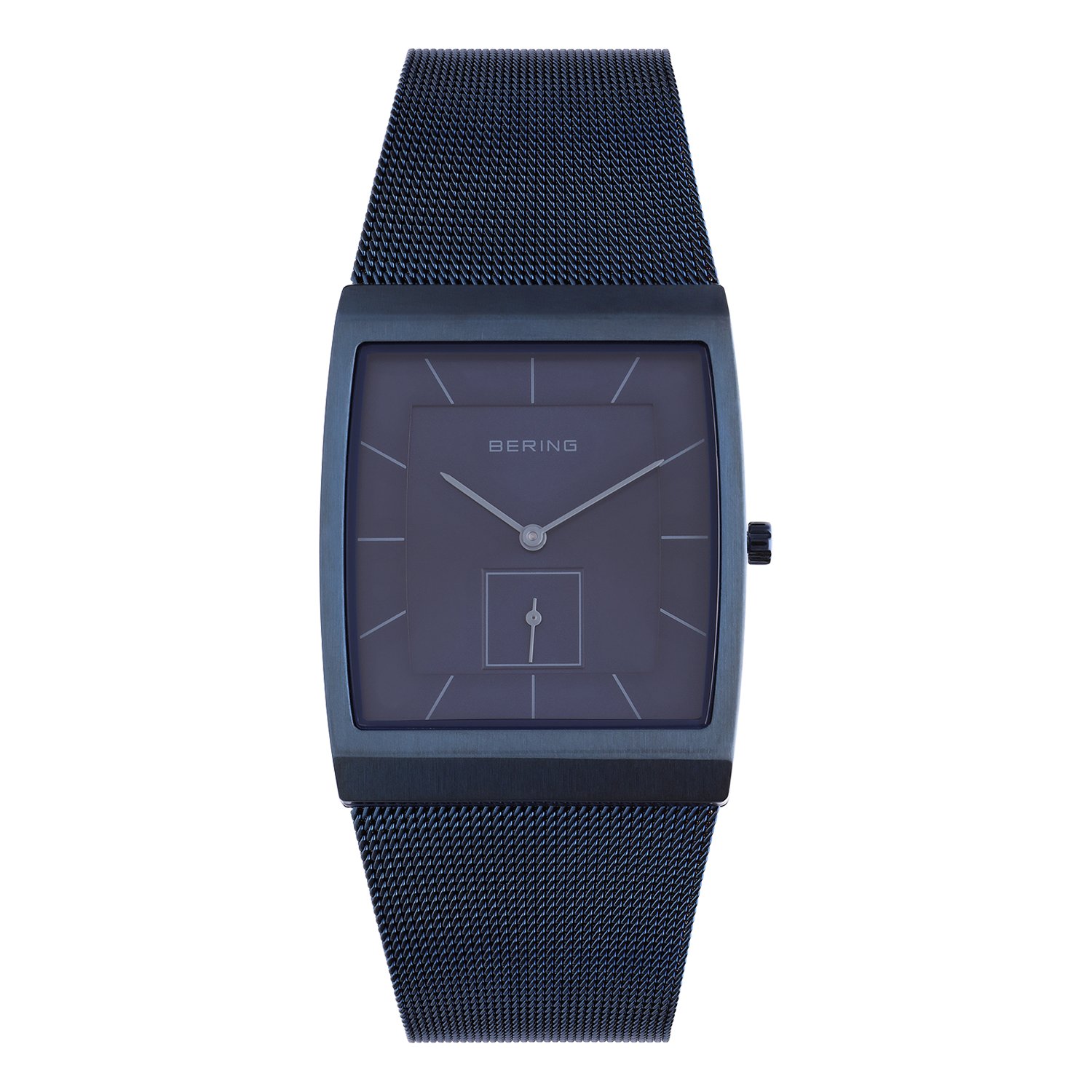 Bering horloge met mesh band blauw 16033-397