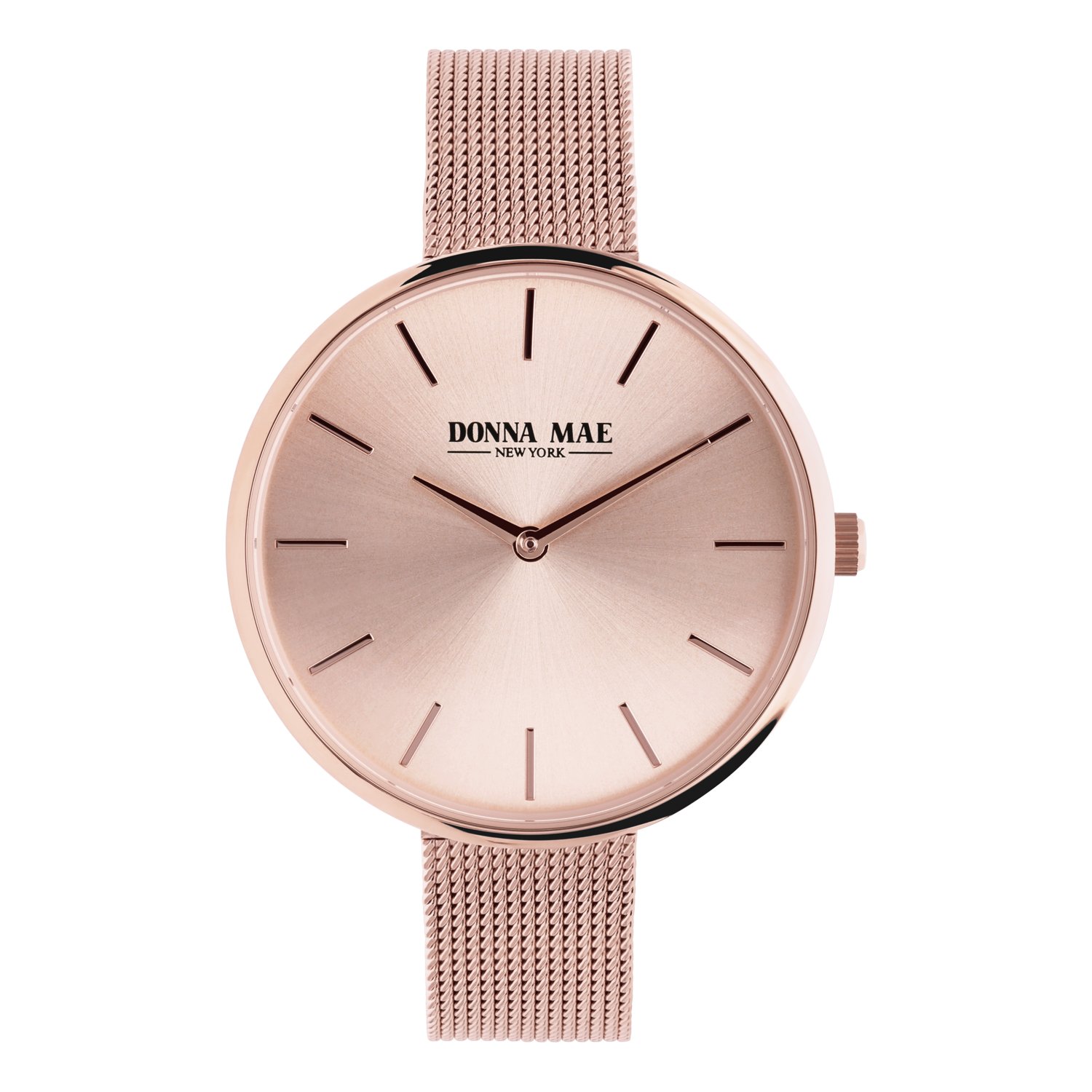 Donna Mae horloge mesh band rosé-kleurig