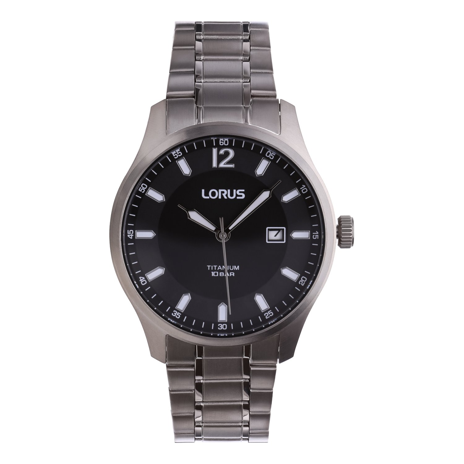 Lorus herenhorloge titanium zwarte plaat RH995QX9