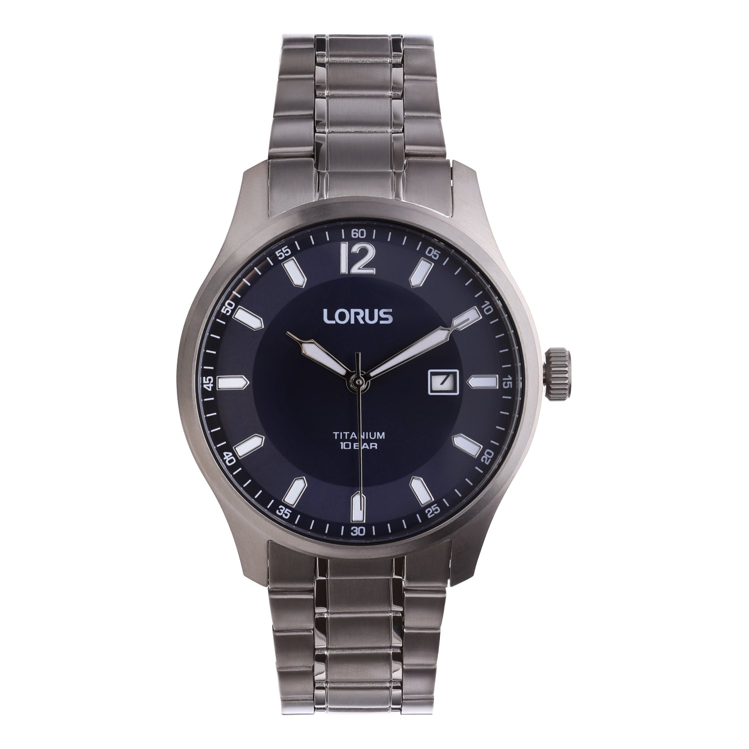 Lorus herenhorloge titanium blauwe plaat RH997QX9