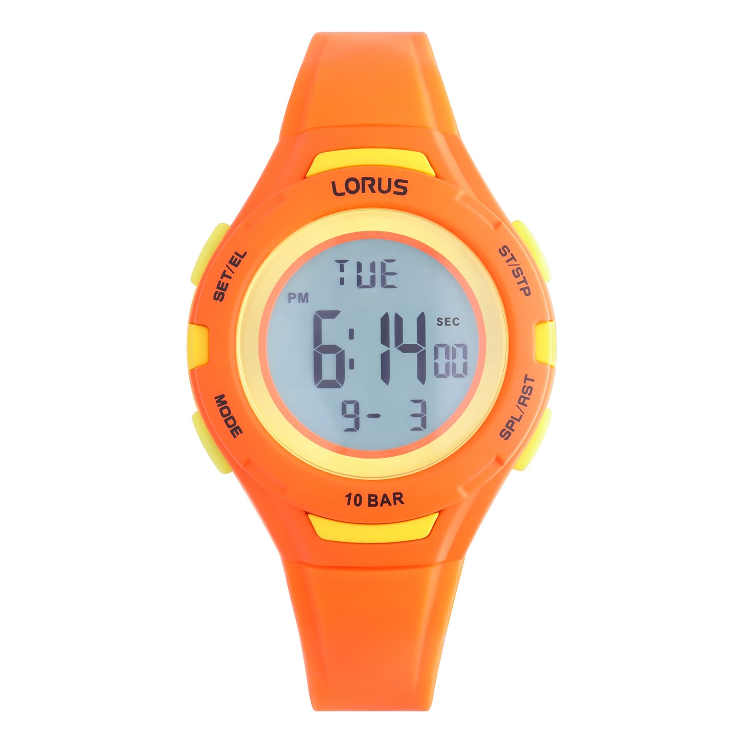 Lorus kids digitaal horloge oranje R2399PX9