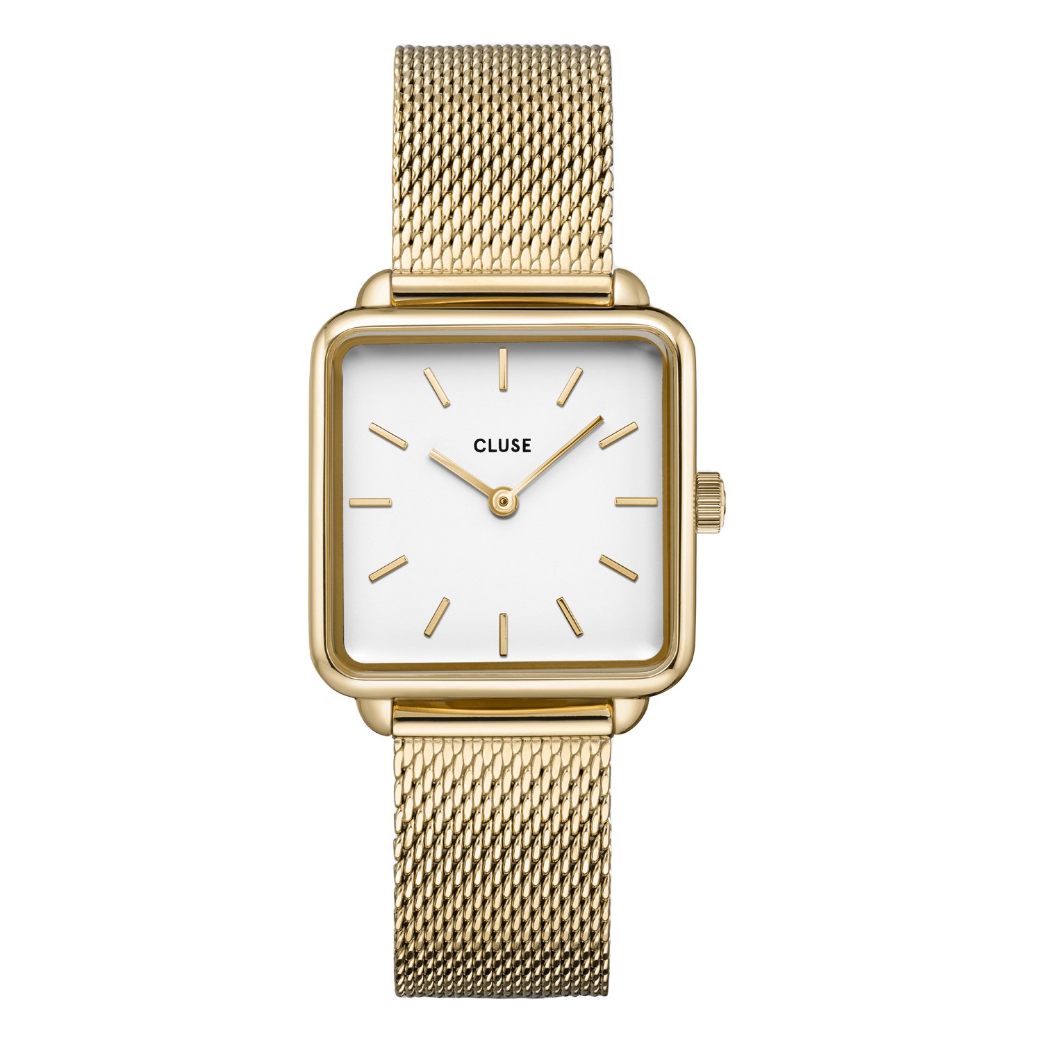 CLUSE - La Tétragone horloge goudkleurig mesh band