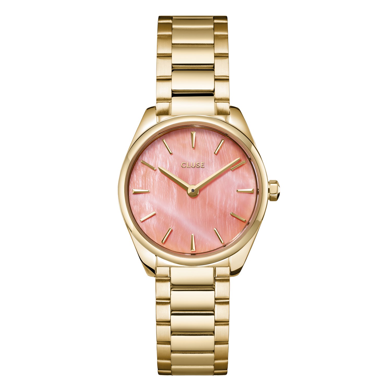 CLUSE - Féroce Mini horloge goud met apricot