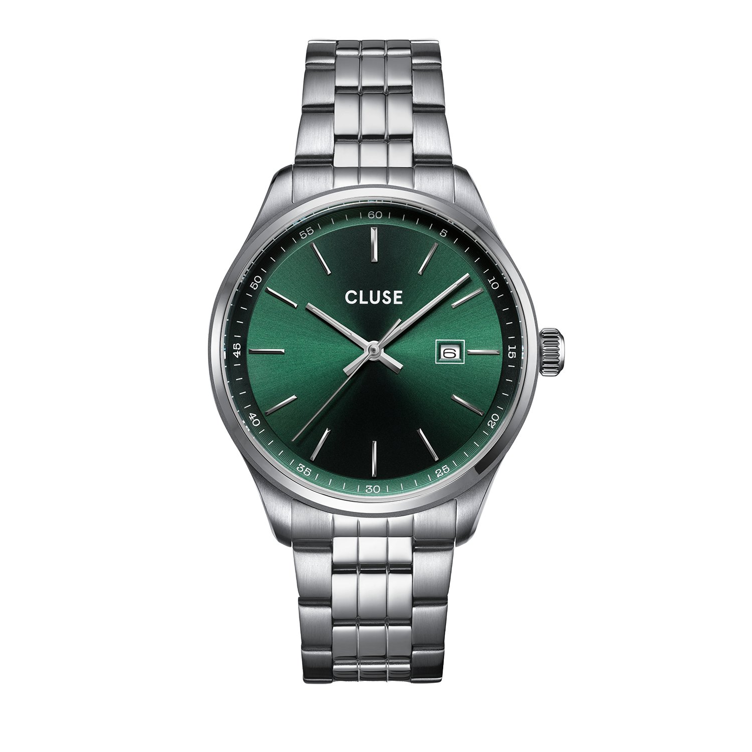 CLUSE - Anthéor stalen herenhorloge groen