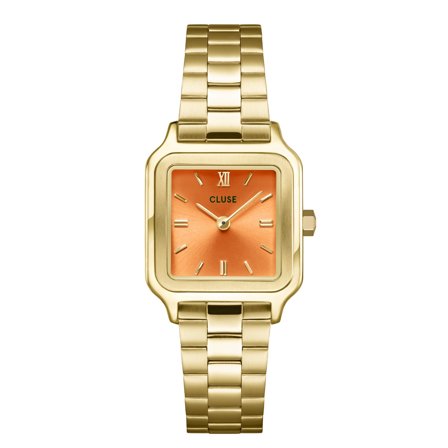 CLUSE - Gracieuse Petite horloge goud met apricot