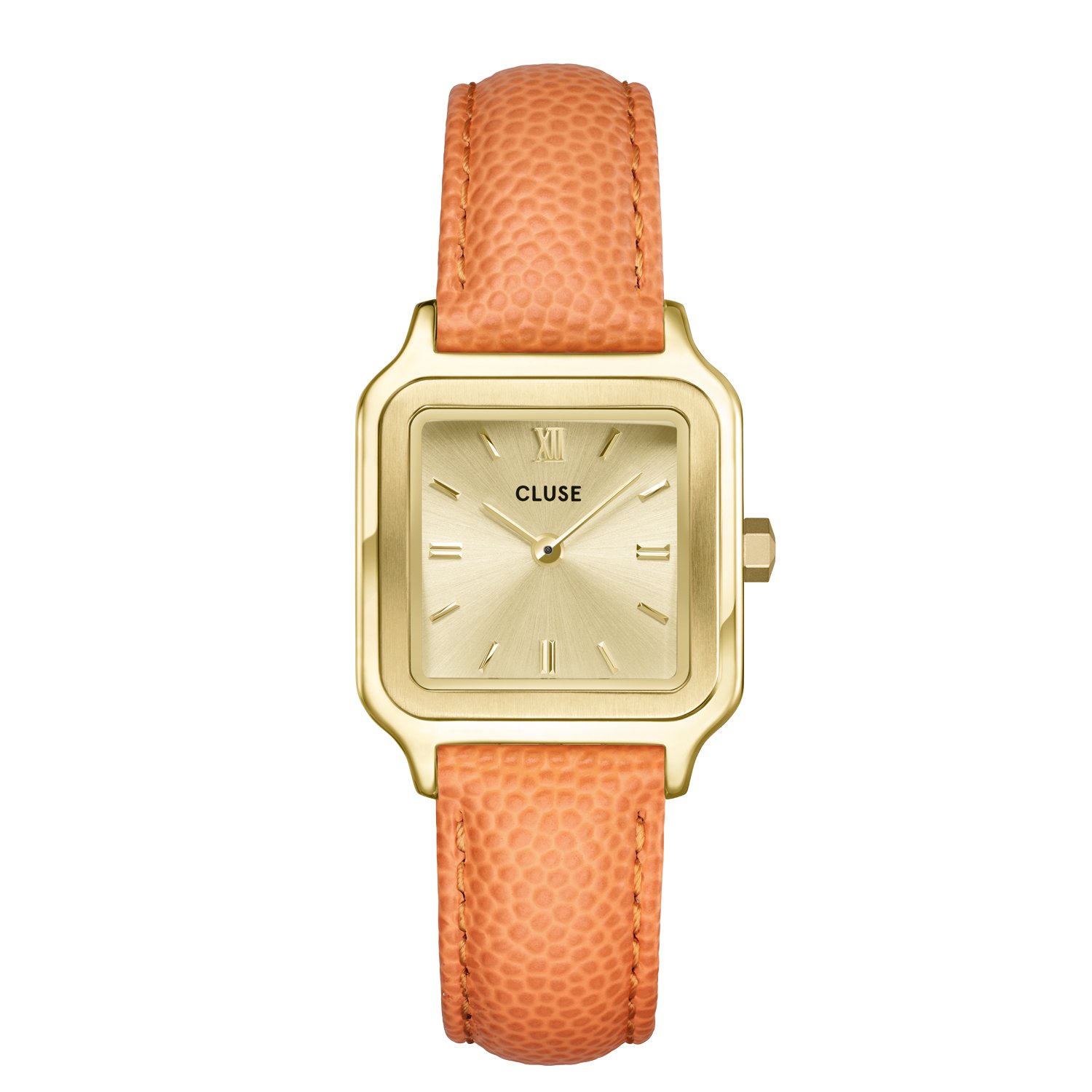 CLUSE - Gracieuse Petite horloge leren band apricot