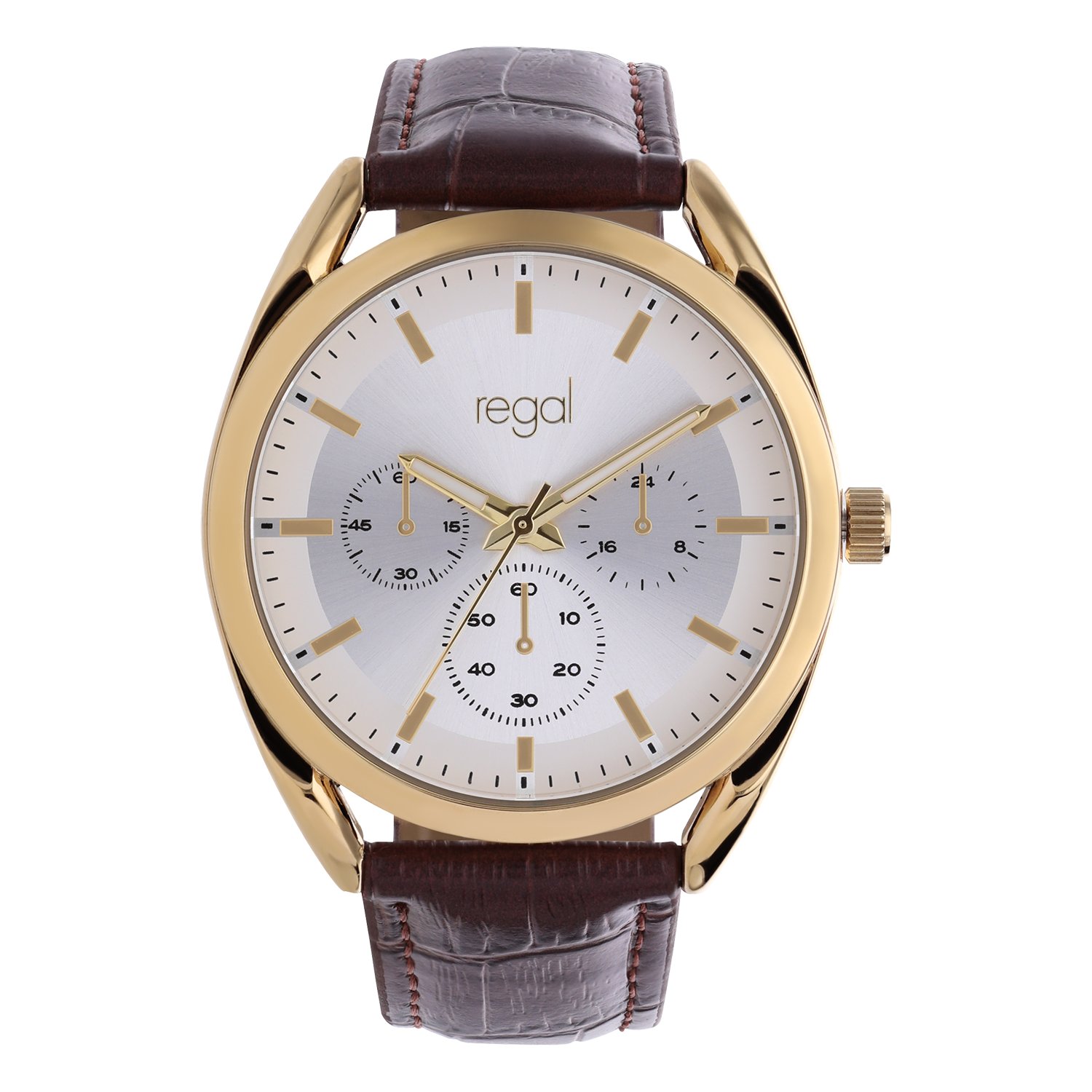 Regal heren horloge met bruine band