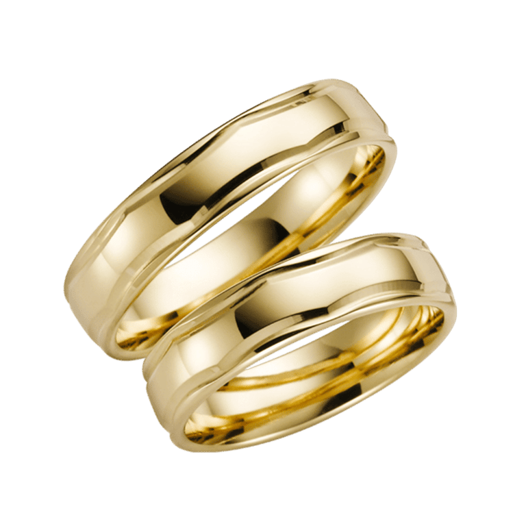 14K  geelgouden trouwring Sunflower Heren H65