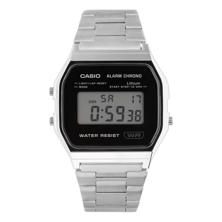 Casio Retro Digitaal Horloge Zilverkleurig A158WEA-1EF