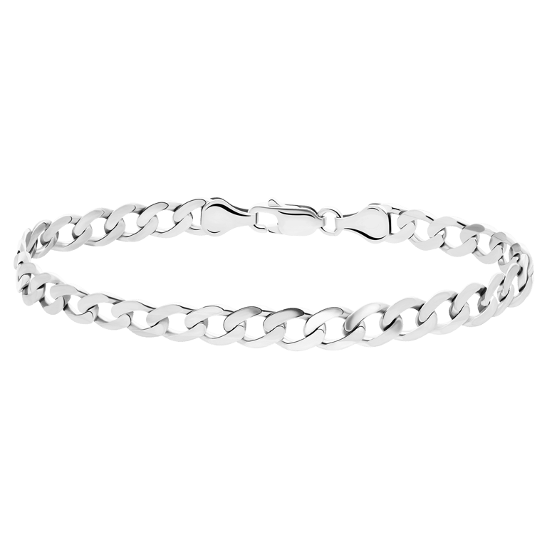 Gerecycleerd zilveren herenarmband met gourmet schakel.