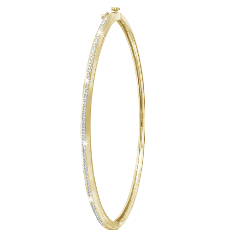 14 Karaat geelgouden armband met diamant 0,16ct