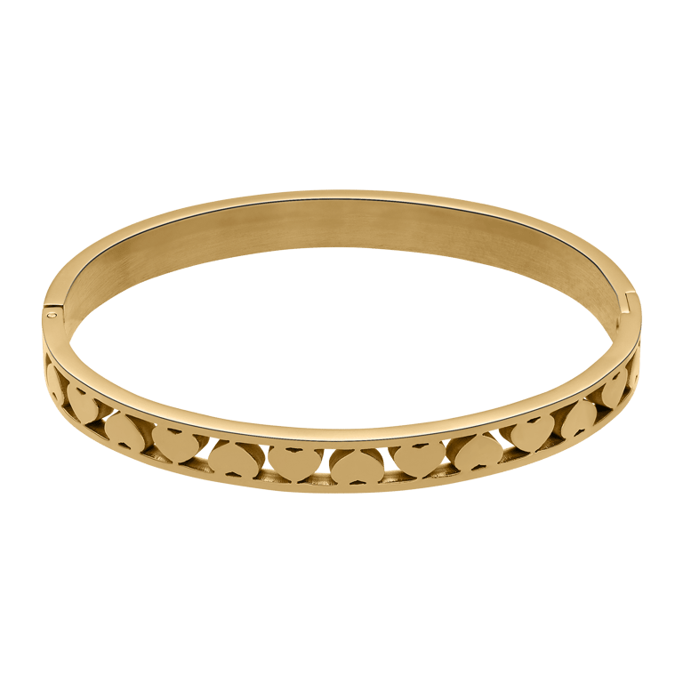 Guess stalen goldplated bangle armband Heart