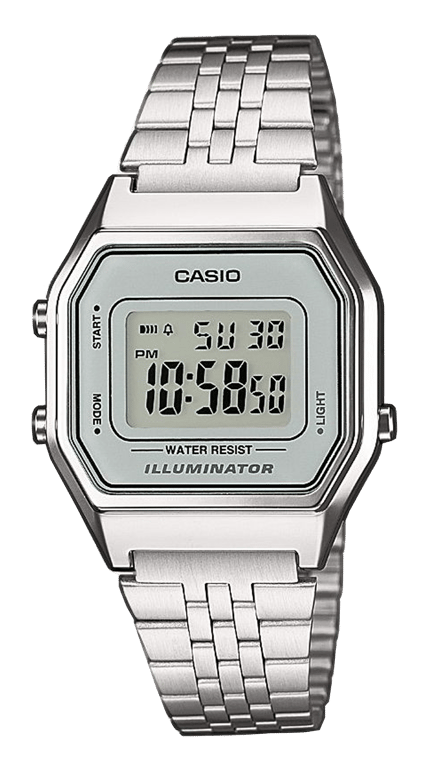 Casio Retro Digitaal Horloge Zilverkleurig LA680WEA-7EF