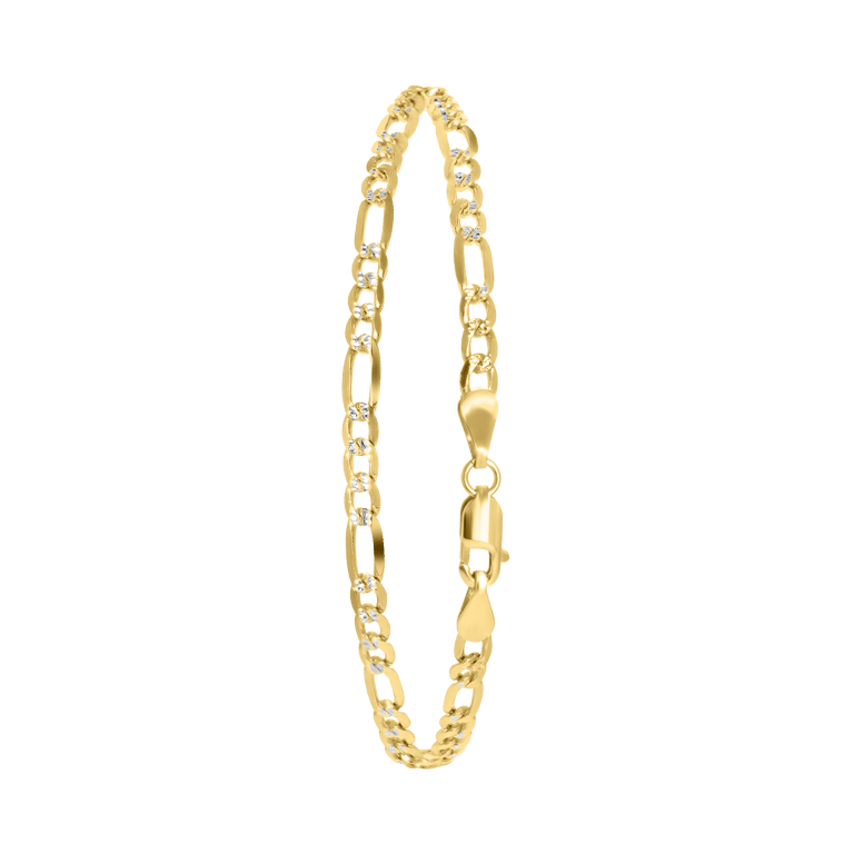 9 Karaat armband figaro diamond cut