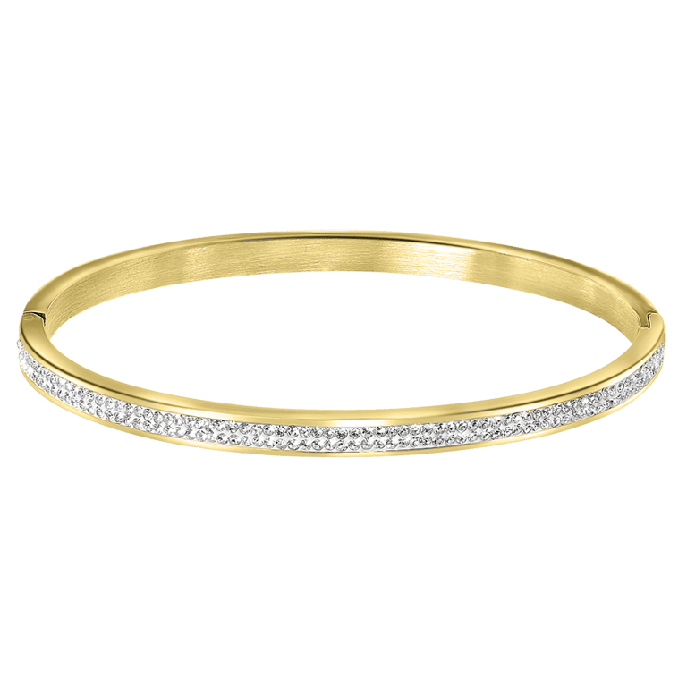 Guess stalen goldplated bangle armband kristal